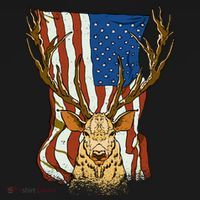 USA Flag Deer Hunting Gift Doggie Tank thumb 4