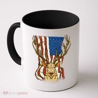 USA Flag Deer Hunting Gift Coffee Mug thumb 0