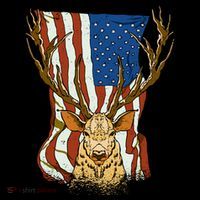 USA Flag Deer Hunting Gift Coaster thumb 2