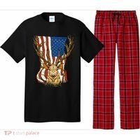 USA Flag Deer Hunting Gift Pajama Set thumb 0