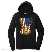 USA Flag Deer Hunting Gift Women's Hoodie thumb 0