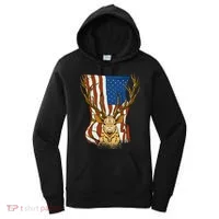 USA Flag Deer Hunting Gift Women's Hoodie thumb 0