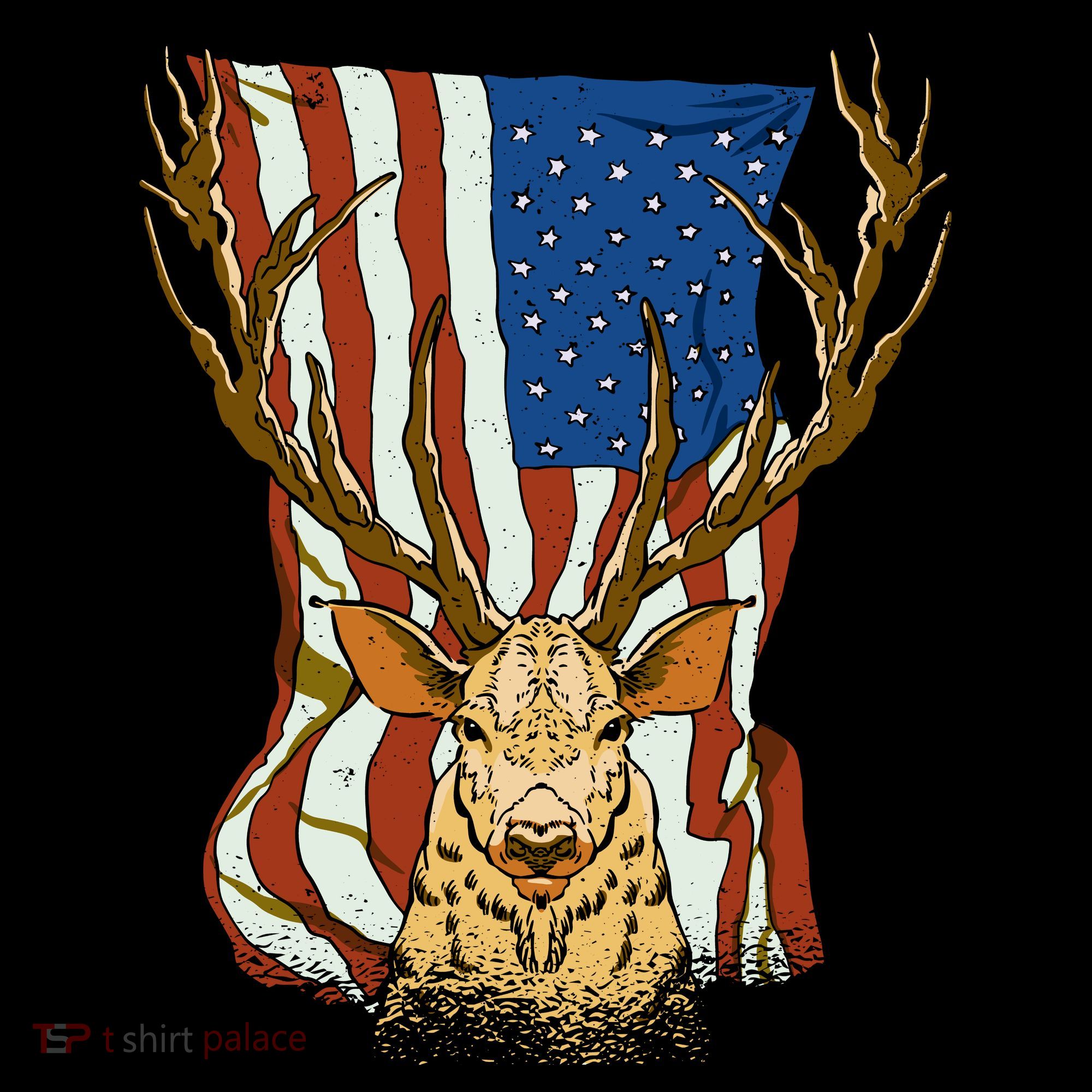 USA Flag Deer Hunting Gift Women's Hoodie