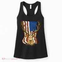USA Flag Deer Hunting Gift Women's Tank Top thumb 0