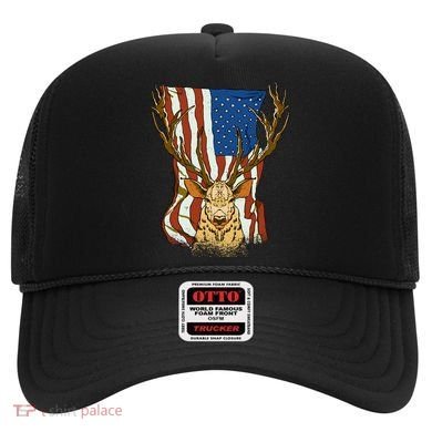 USA Flag Deer Hunting Gift Hat