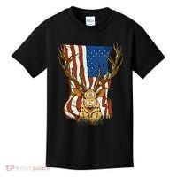 USA Flag Deer Hunting Gift Kids T-Shirt thumb 0