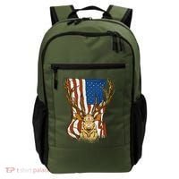 USA Flag Deer Hunting Gift Backpack thumb 0