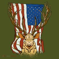 USA Flag Deer Hunting Gift Mousepad thumb 1