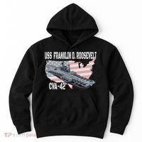 USS Franklin D. Roosevelt CVA 42 Aircraft Carrier Veterans Hoodie thumb 0