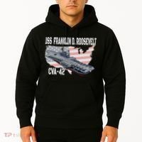 USS Franklin D. Roosevelt CVA 42 Aircraft Carrier Veterans Hoodie thumb 2
