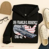 USS Franklin D. Roosevelt CVA 42 Aircraft Carrier Veterans Hoodie thumb 4