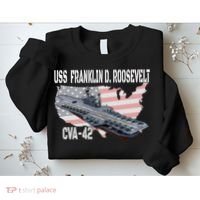 USS Franklin D. Roosevelt CVA 42 Aircraft Carrier Veterans Sweatshirt thumb 2