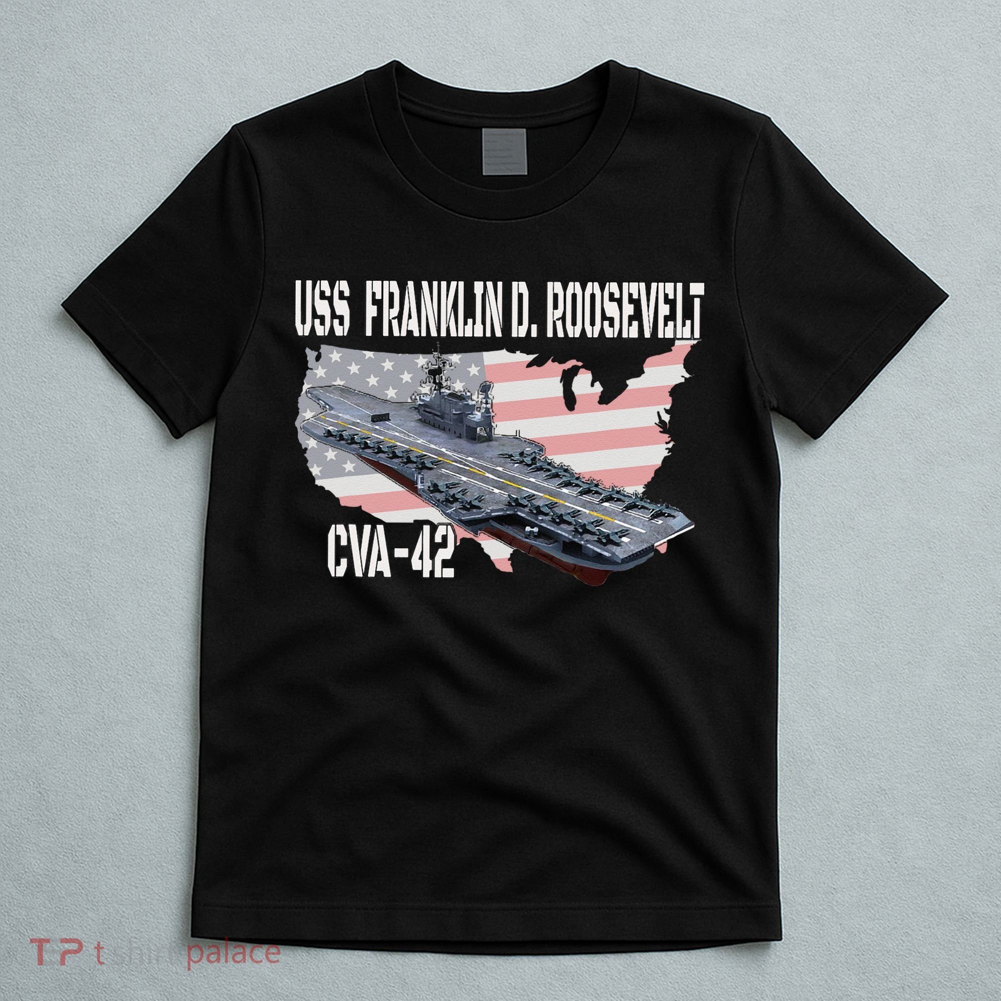 USS Franklin D. Roosevelt CVA 42 Aircraft Carrier Veterans T-Shirt
