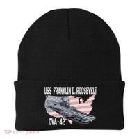 USS Franklin D. Roosevelt CVA 42 Aircraft Carrier Veterans Beanie thumb 0