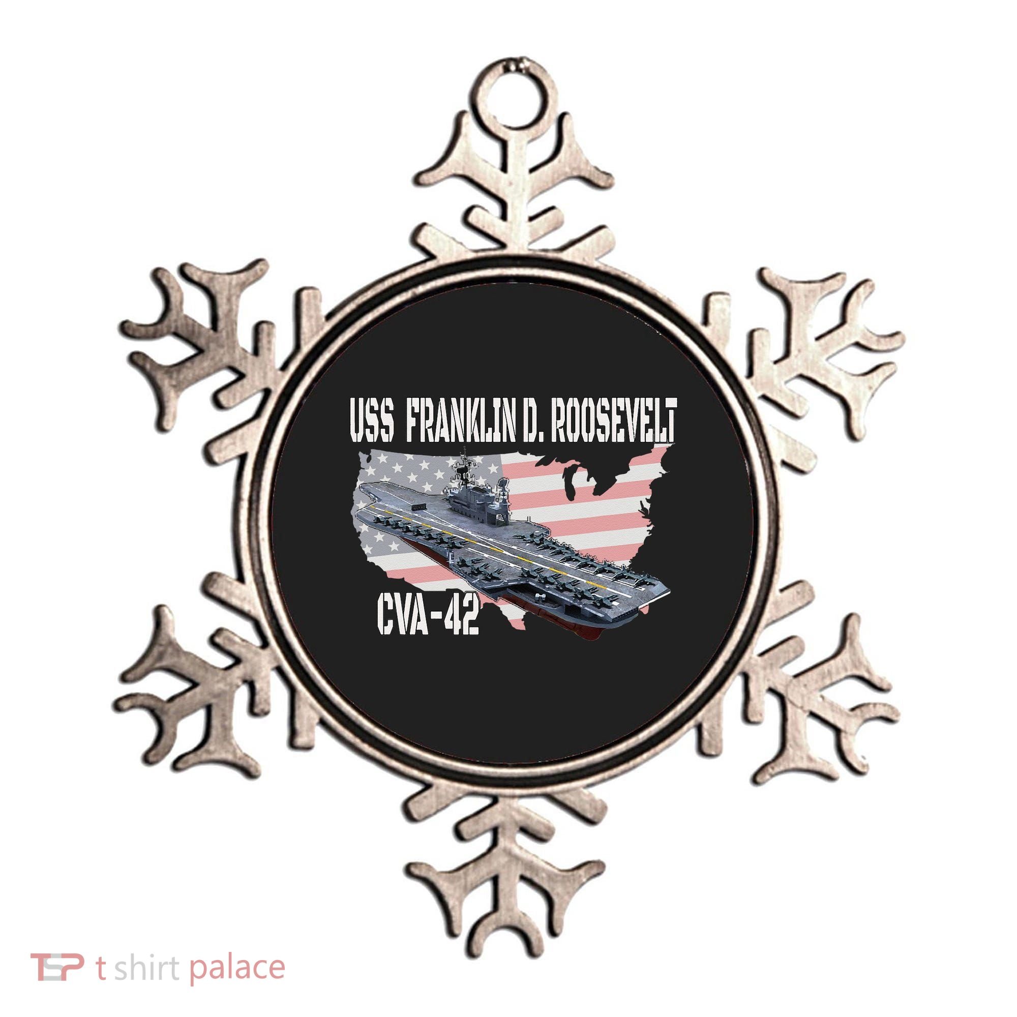 USS Franklin D. Roosevelt CVA 42 Aircraft Carrier Veterans Ornament