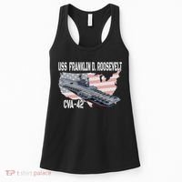 USS Franklin D. Roosevelt CVA 42 Aircraft Carrier Veterans Women's Tank Top thumb 0