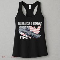 USS Franklin D. Roosevelt CVA 42 Aircraft Carrier Veterans Women's Tank Top thumb 3