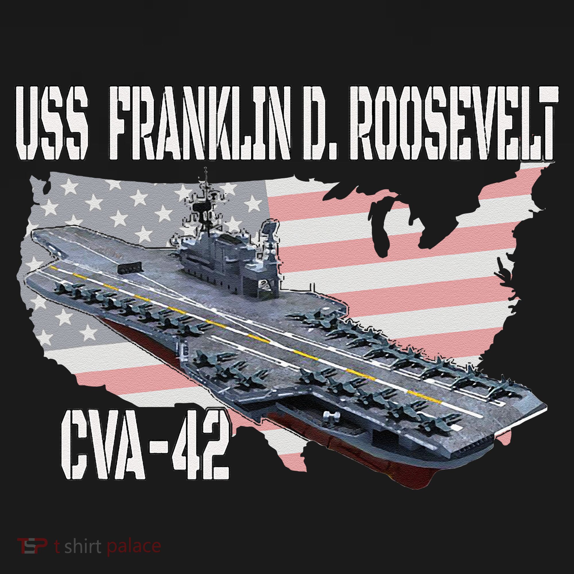 USS Franklin D. Roosevelt CVA 42 Aircraft Carrier Veterans Women's Tank Top