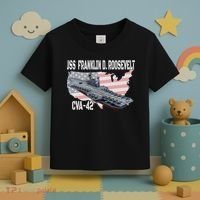 USS Franklin D. Roosevelt CVA 42 Aircraft Carrier Veterans Toddler T-Shirt thumb 3