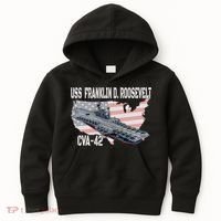 USS Franklin D. Roosevelt CVA 42 Aircraft Carrier Veterans Kids Hoodie thumb 0