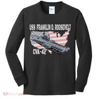 USS Franklin D. Roosevelt CVA 42 Aircraft Carrier Veterans Kids Long Sleeve Shirt thumb 0