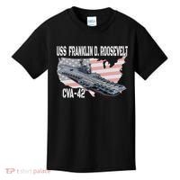 USS Franklin D. Roosevelt CVA 42 Aircraft Carrier Veterans Kids T-Shirt thumb 0