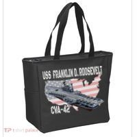 USS Franklin D. Roosevelt CVA 42 Aircraft Carrier Veterans Tote Bag thumb 2