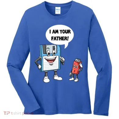 Usb Floppy Disk Your Father Computer Engineering Geeks Nerds Meaningful Gift Women's Long Sleeve Shirt