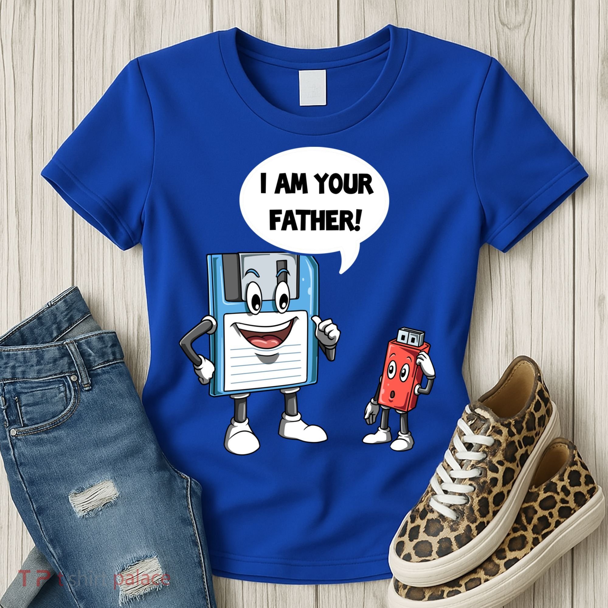 Usb Floppy Disk Your Father Computer Engineering Geeks Nerds Meaningful Gift Women's T-Shirt