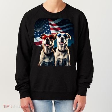 Usa Flag Dog Women's Sweatshirt