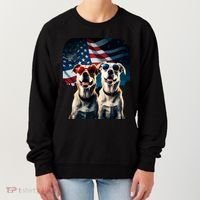 Usa Flag Dog Women's Sweatshirt thumb 0