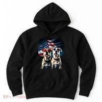 Usa Flag Dog Hoodie thumb 0