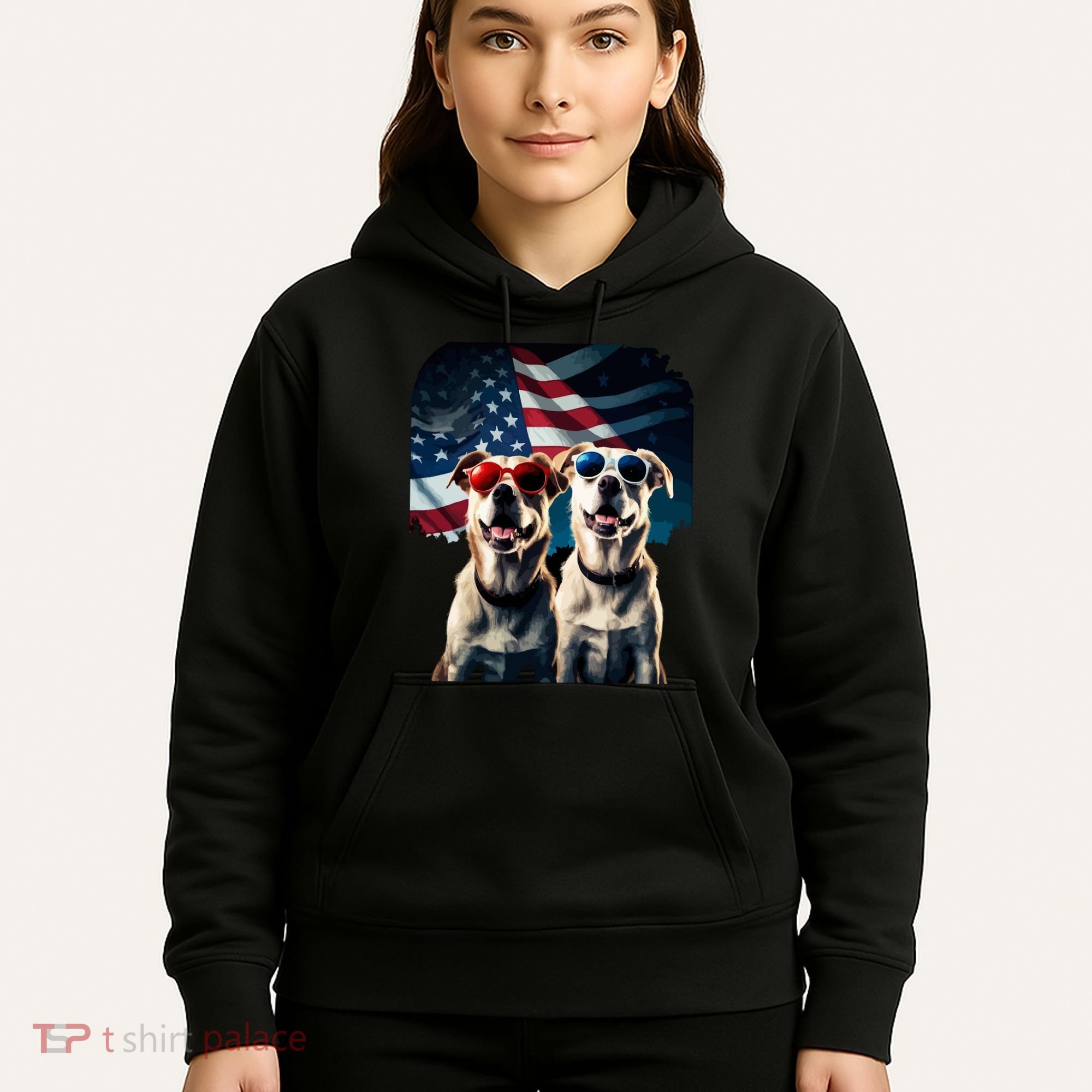 Usa Flag Dog Hoodie