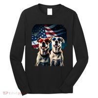 Usa Flag Dog Long Sleeve Shirt thumb 0