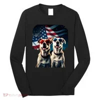 Usa Flag Dog Long Sleeve Shirt thumb 0