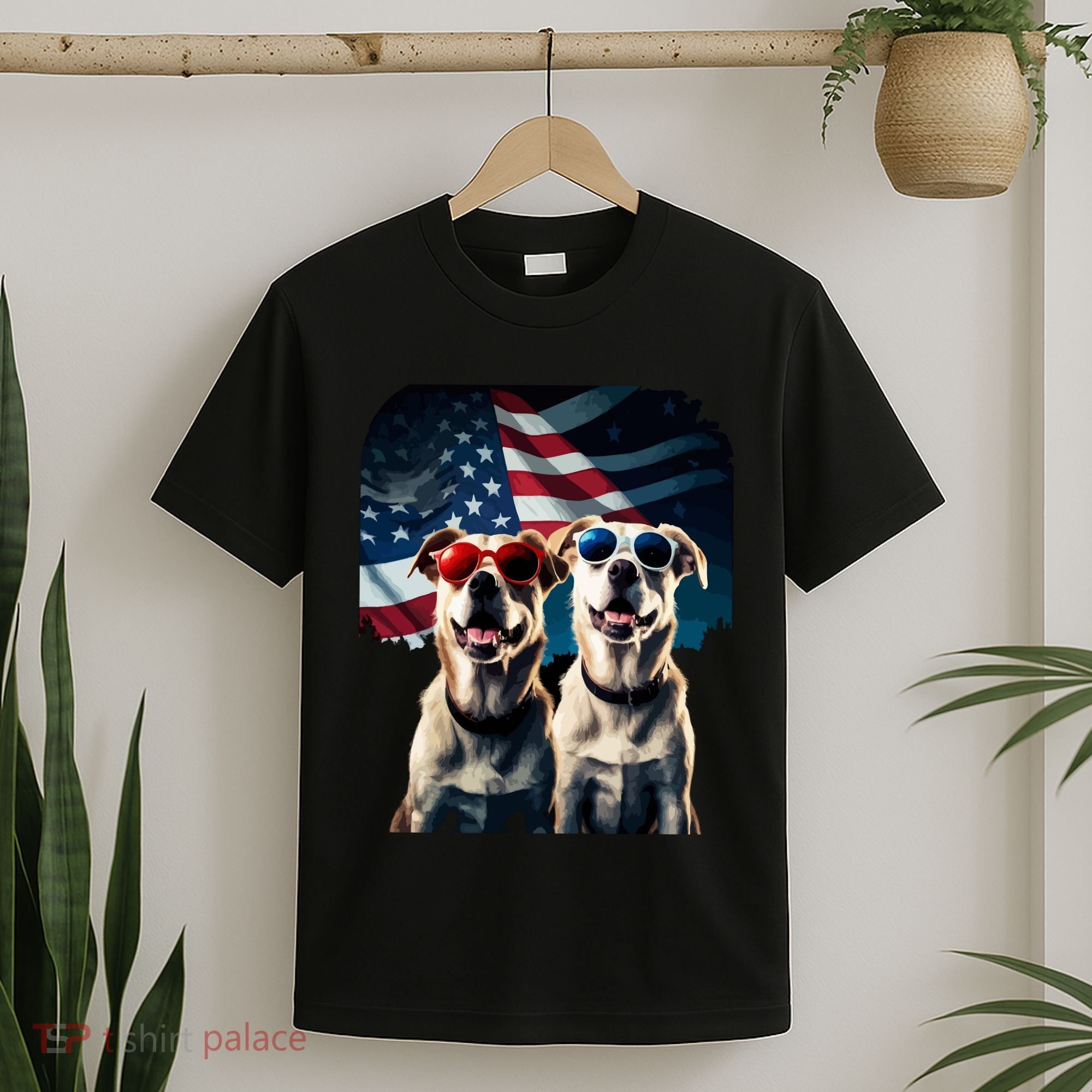 Usa Flag Dog T-Shirt