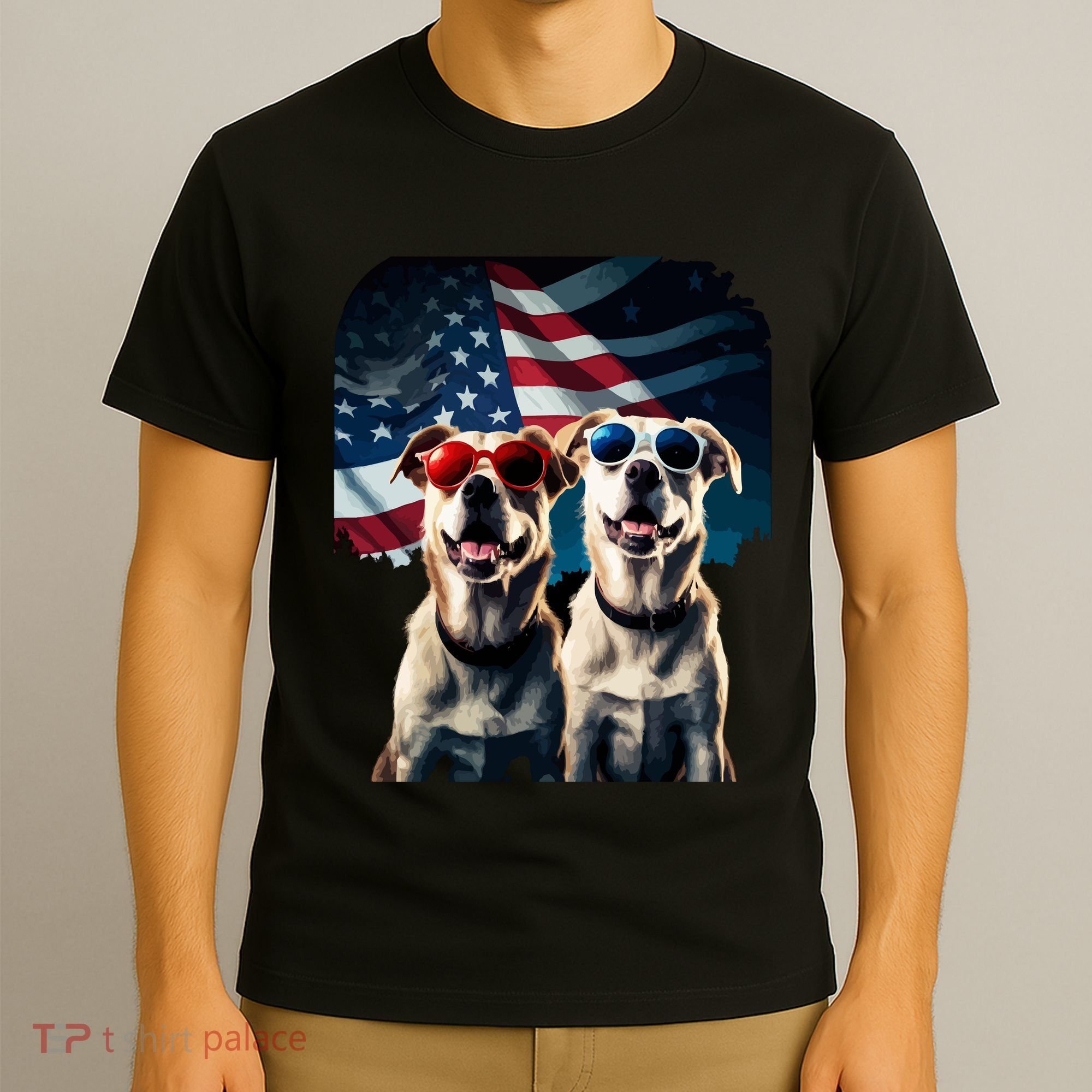 Usa Flag Dog T-Shirt
