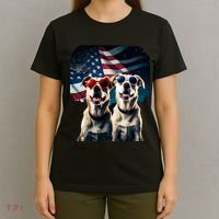 Usa Flag Dog T-Shirt thumb 4