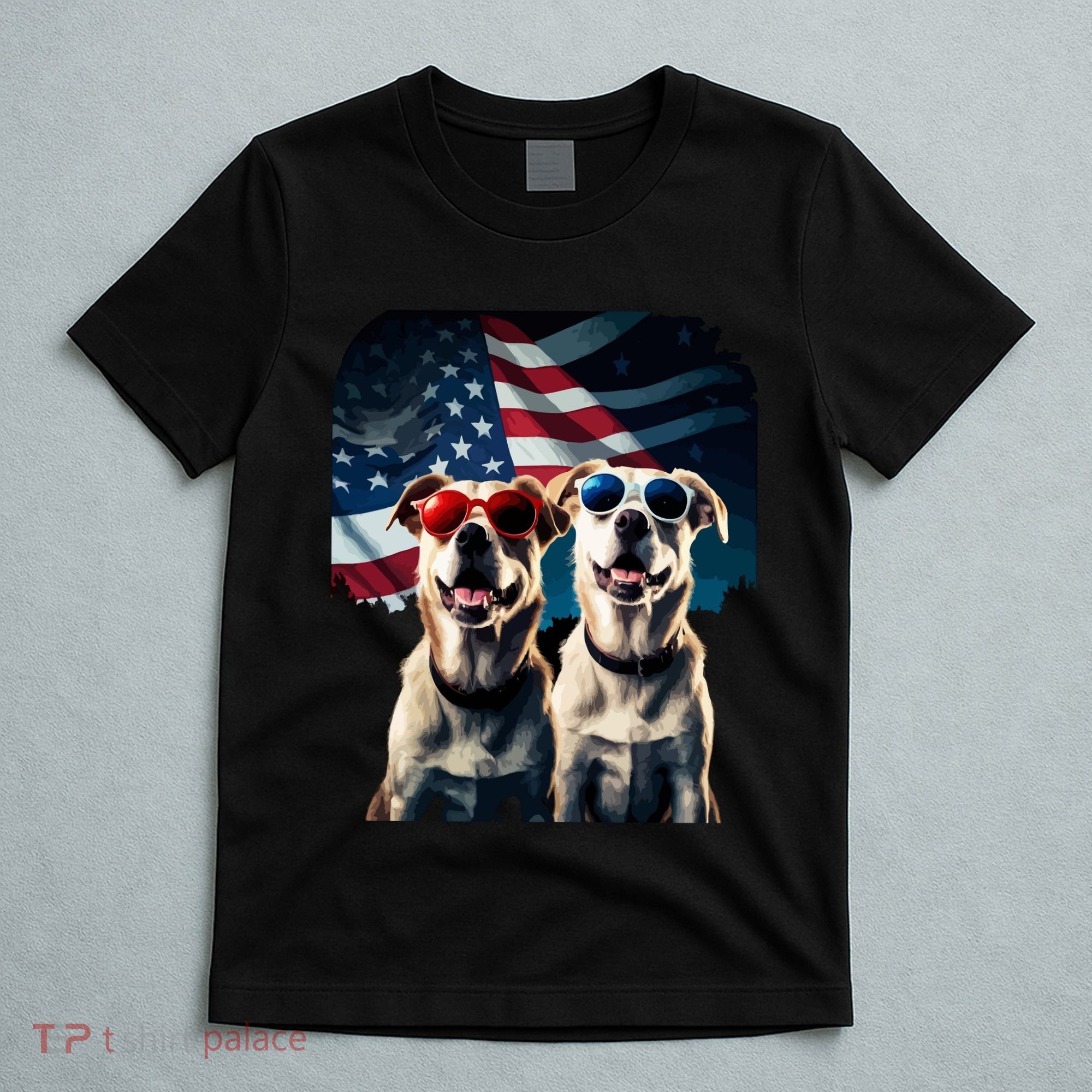 Usa Flag Dog T-Shirt