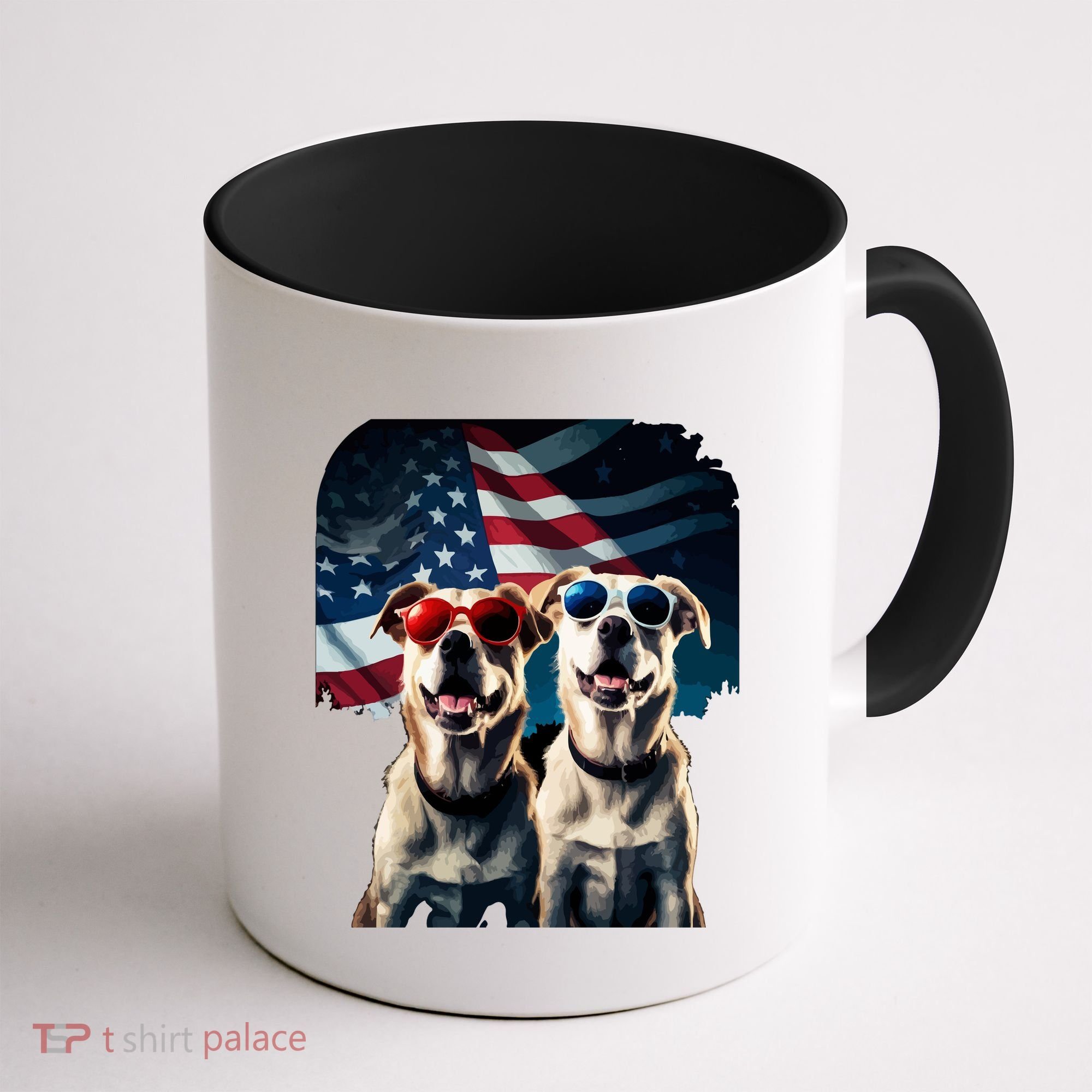 Usa Flag Dog Coffee Mug