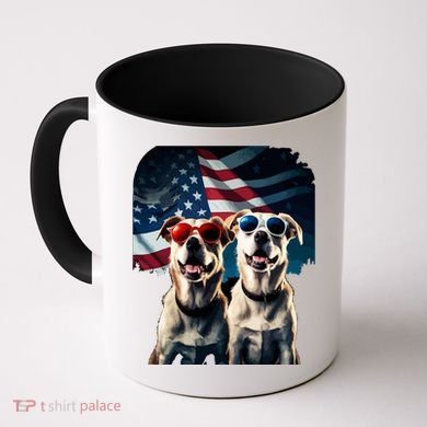 Usa Flag Dog Coffee Mug