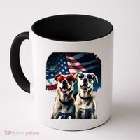 Usa Flag Dog Coffee Mug thumb 0