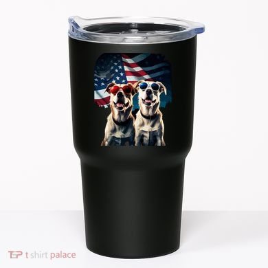 Usa Flag Dog Tumbler