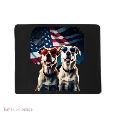 Usa Flag Dog Mousepad