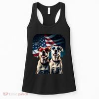 Usa Flag Dog Women's Tank Top thumb 0