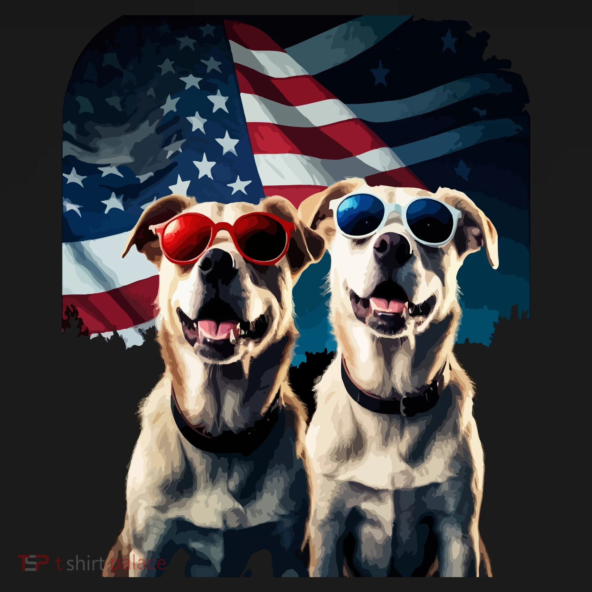 Usa Flag Dog Baby Bodysuit