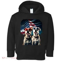 Usa Flag Dog Toddler Hoodie thumb 0