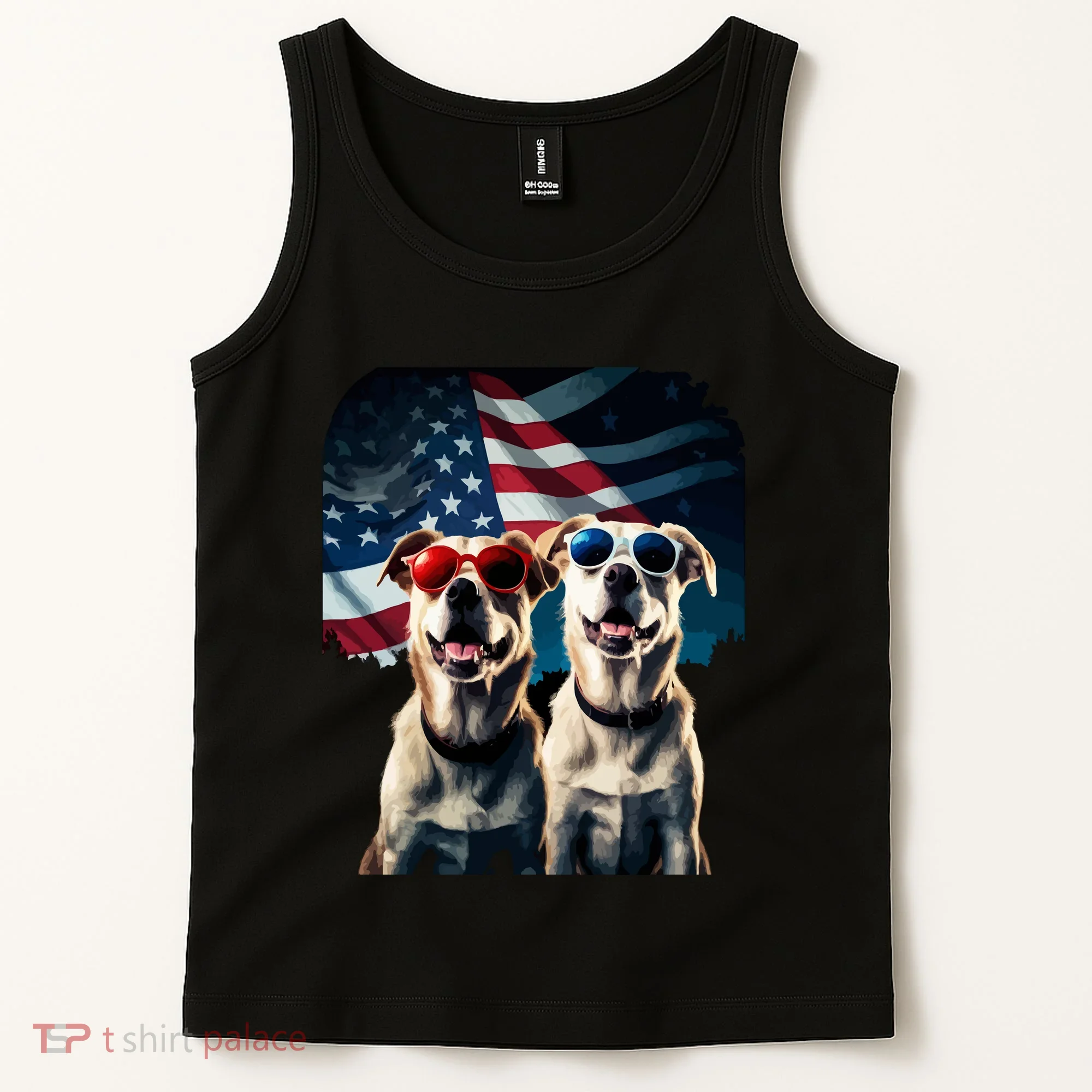 Usa Flag Dog Tank Top