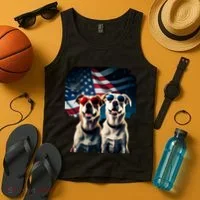 Usa Flag Dog Tank Top thumb 4