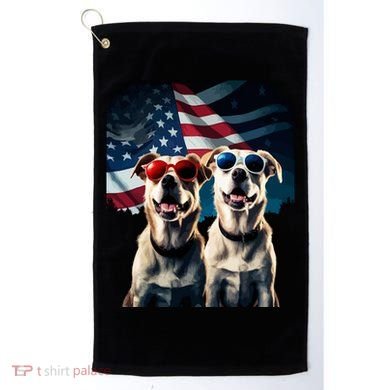 Usa Flag Dog Golf Towel